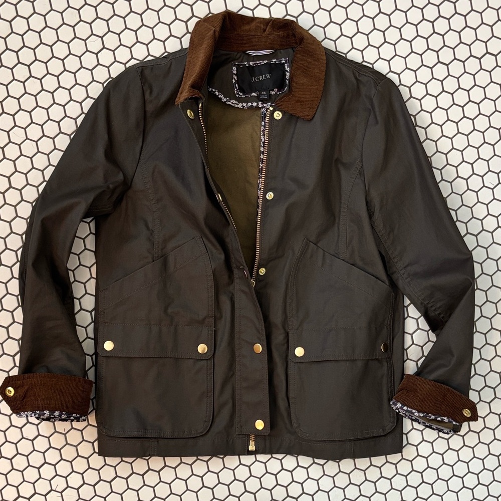 Jcrew waxed canvas utility/barn coat